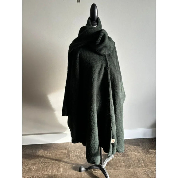 Alpaca Camaago Womens Unlined Woven Alpaca Cape Charcoal Grey Size OSFM - Picture 11 of 13